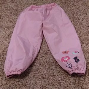 Toddler girls rain pants/ snow pants, 2 T